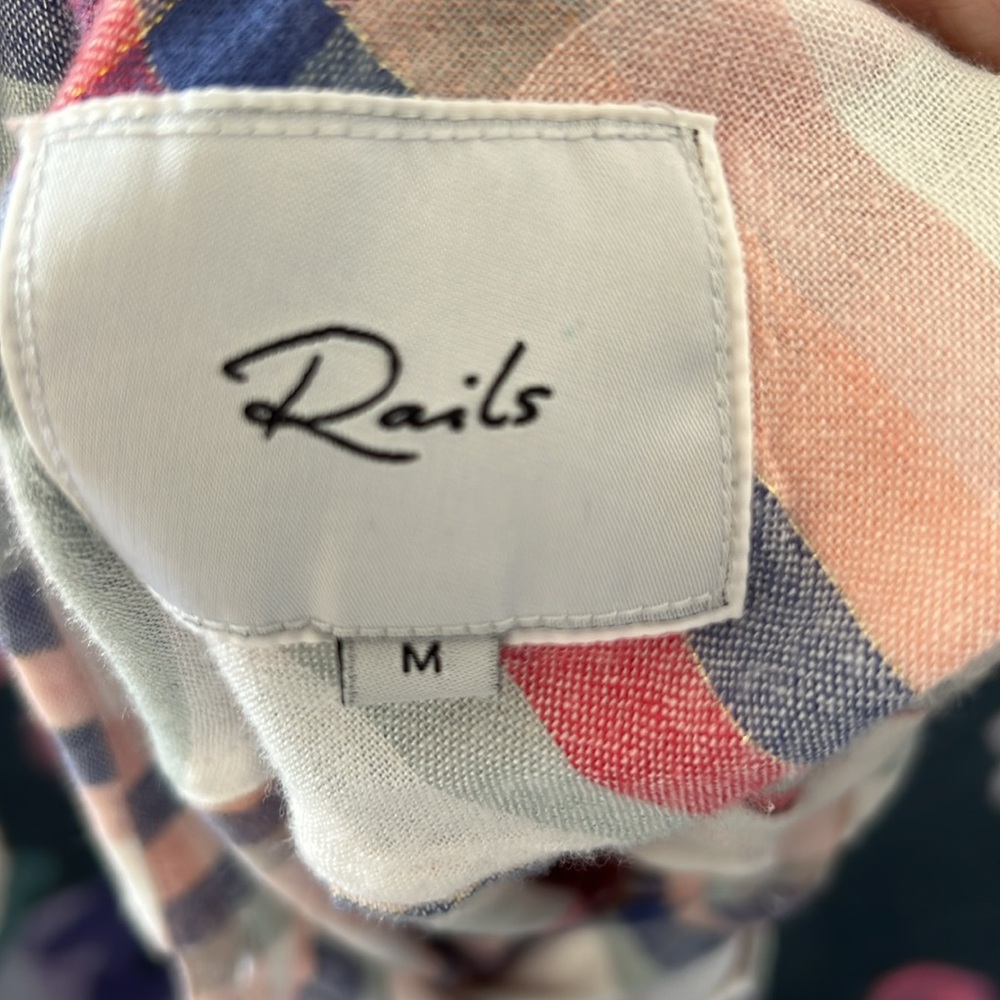 Rails Plaid Button Up Striped With Metallic Shirt… - image 6